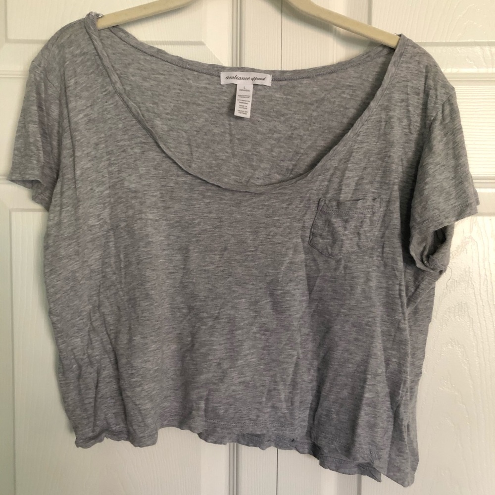 Light Gray Crop Tee